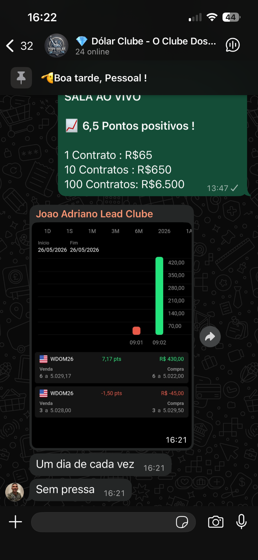 Resultado de aluno 12